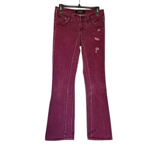 Women's London Jean Flare & Wide Leg Jeans Size 4 Burgundy